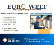 Holandia/ Elektryk przemysłowy/ bezpłatne zakwaterowanie